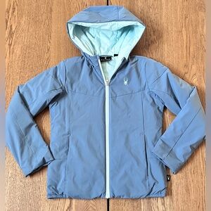 NWOT. Spyder Youth Superlite Girls Jacket Blue, Size L (14/16)